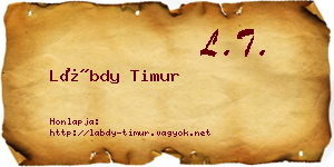 Lábdy Timur névjegykártya
